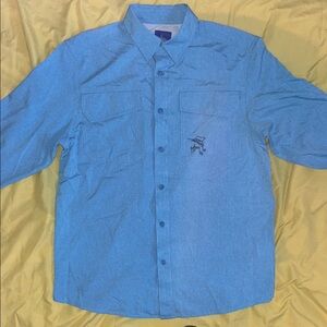 Guy Harvey Blue Casual Button Down Shirt